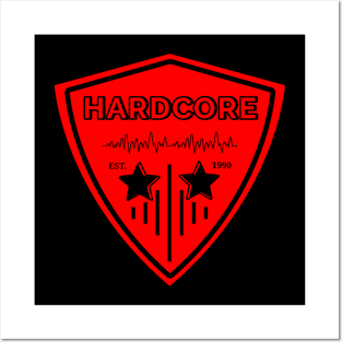 Hardcore logo pick guitar Posters and Art